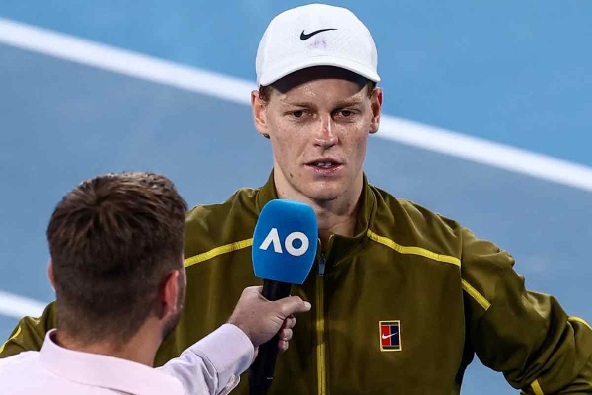 Jannik Sinner intervistato agli Australian Open